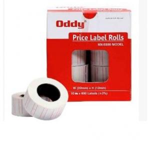 Oddy Price Lable Rolls White Red Line Pack Of 10 Rolls, PLR - W 600